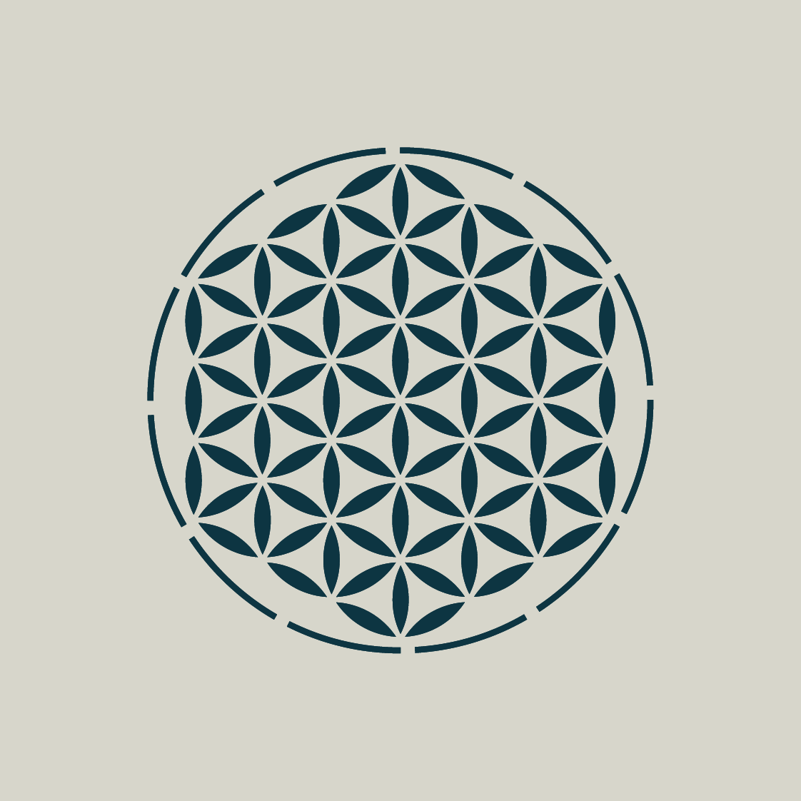 Pochoir fleur de vie - larabesque.fr