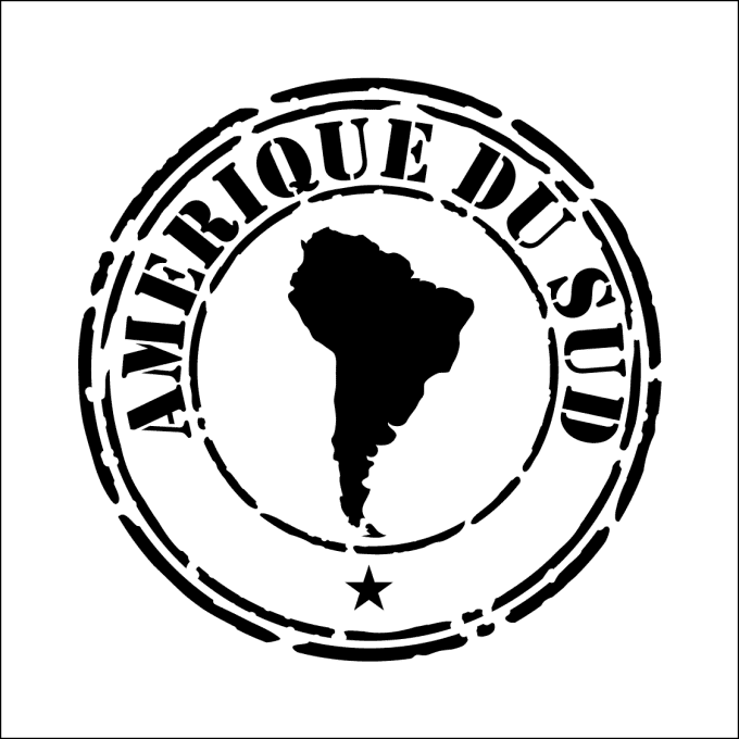 Pochoir tampon Amérique du Sud