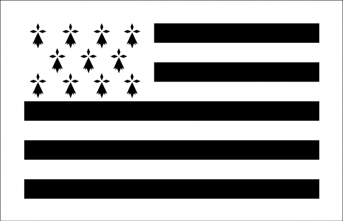 Pochoir du drapeau breton