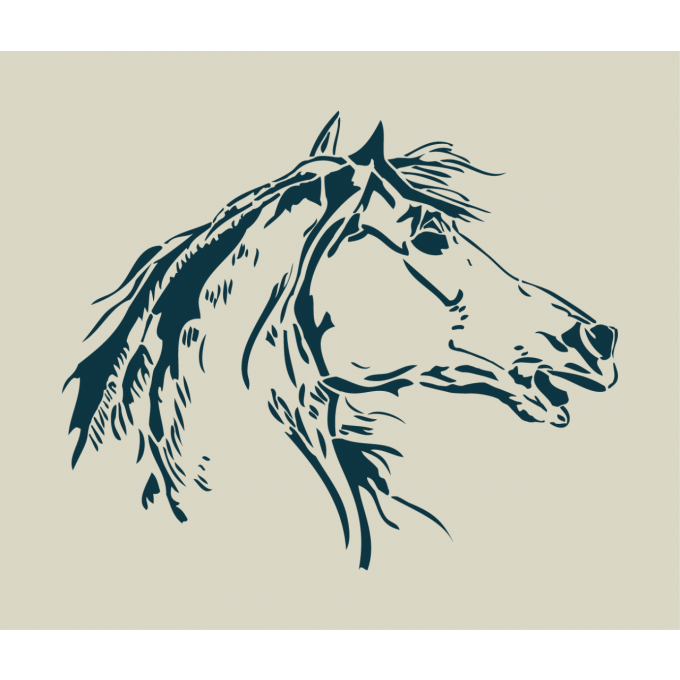 Pochoir cheval