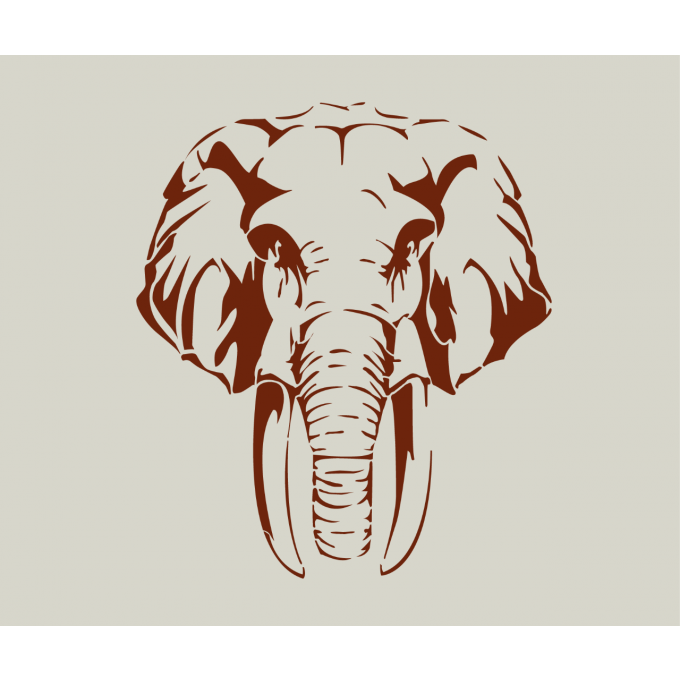 Pochoir éléphant
