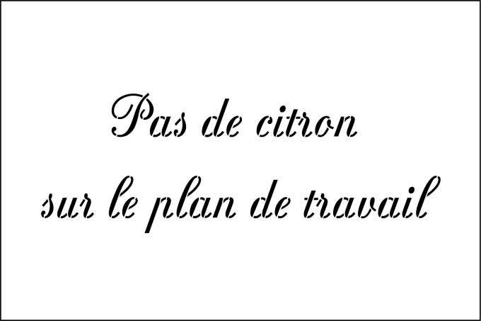 Pochoir sur mesure