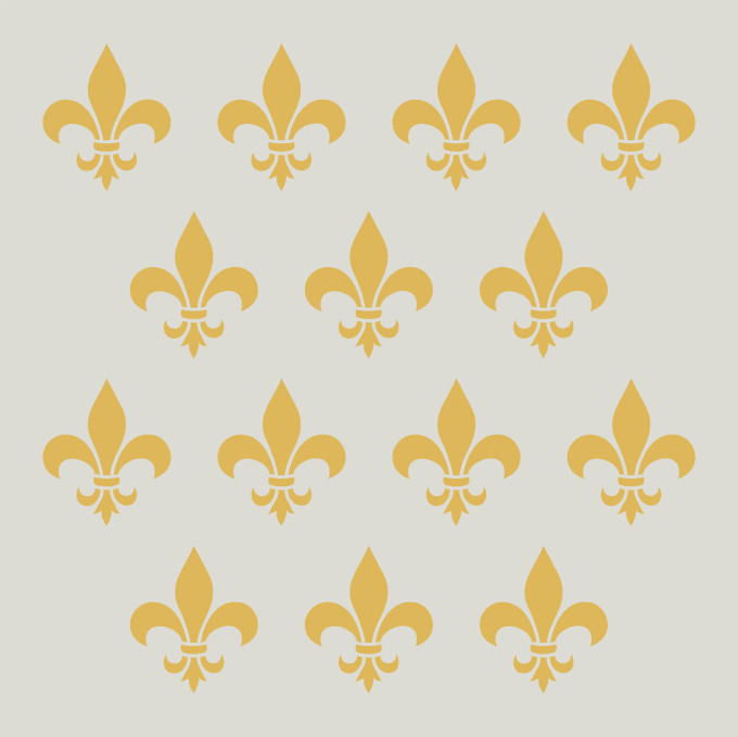 Pochoir fleurs de lys