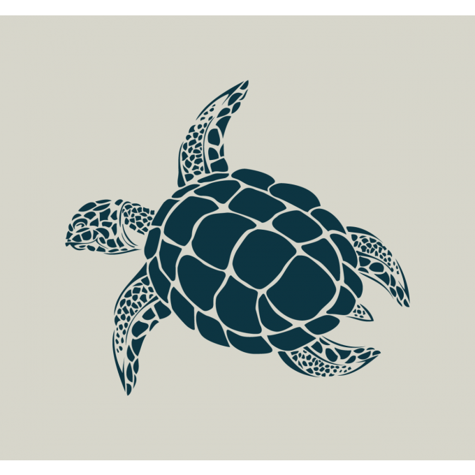 Pochoir tortue marine