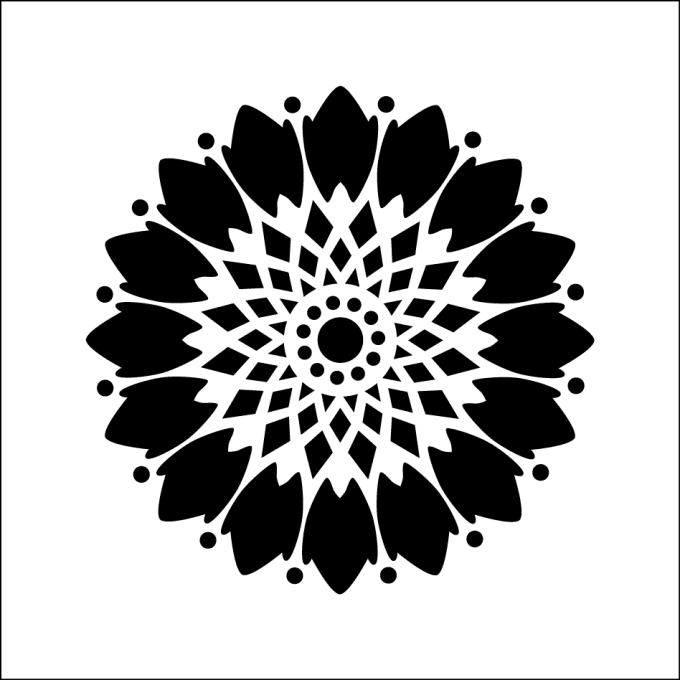 Pochoir fleur 3