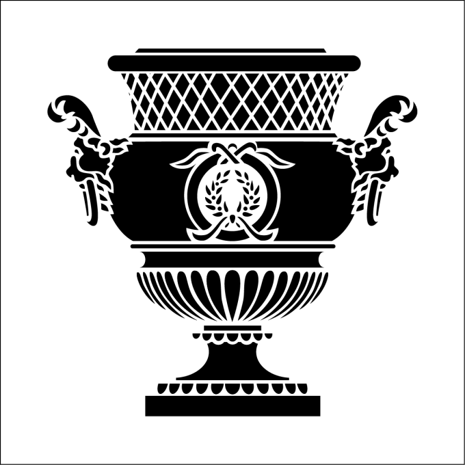 Pochoir vase médicis