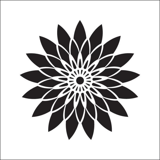 Pochoir fleur 2