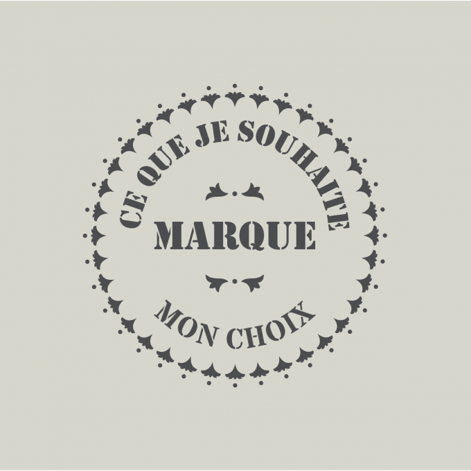 Pochoir étiquette personnalisable