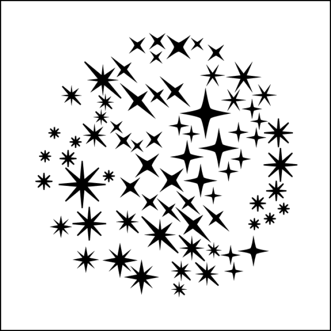 Pochoir étoiles