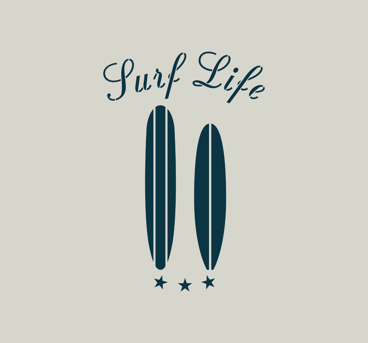 Pochoir surf life