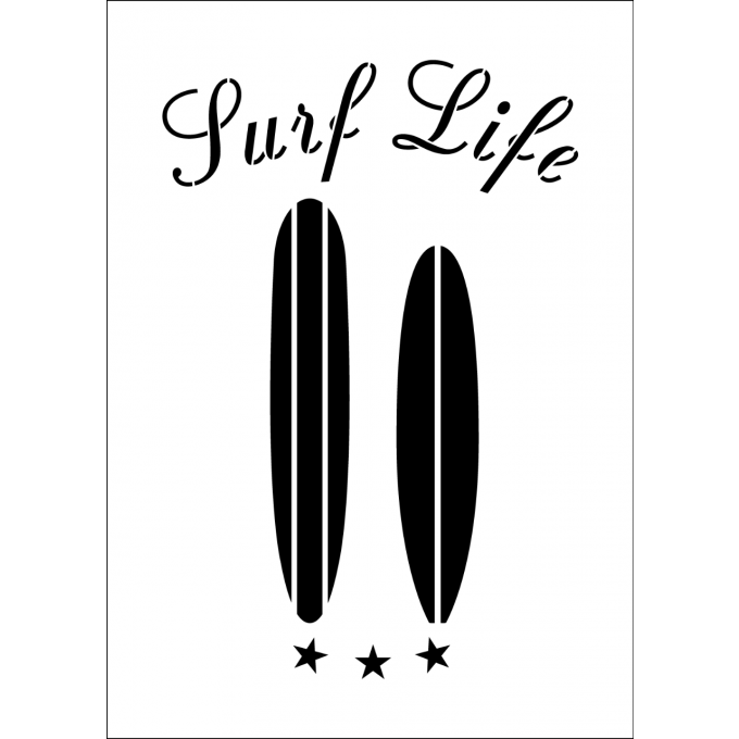 Pochoir surf life