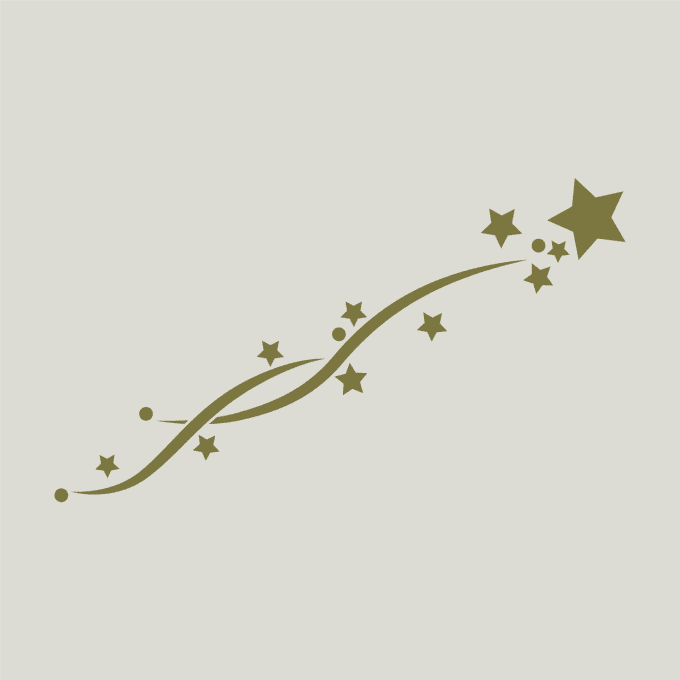 Pochoir étoiles filantes 2