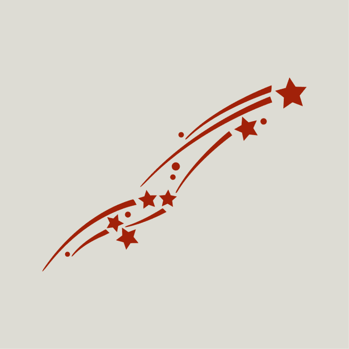 Pochoir étoiles filantes